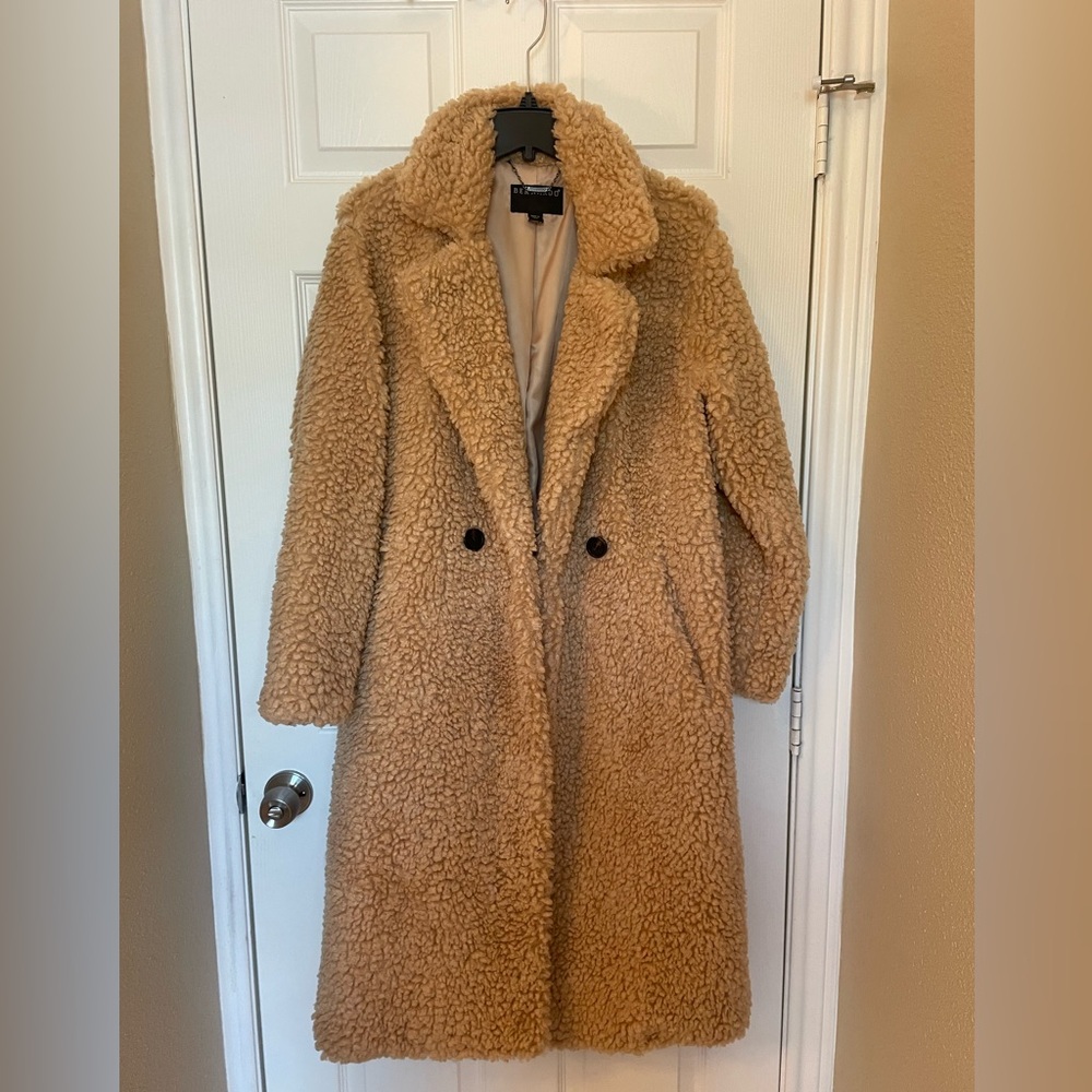 Bernardo Tan Sherpa Coat